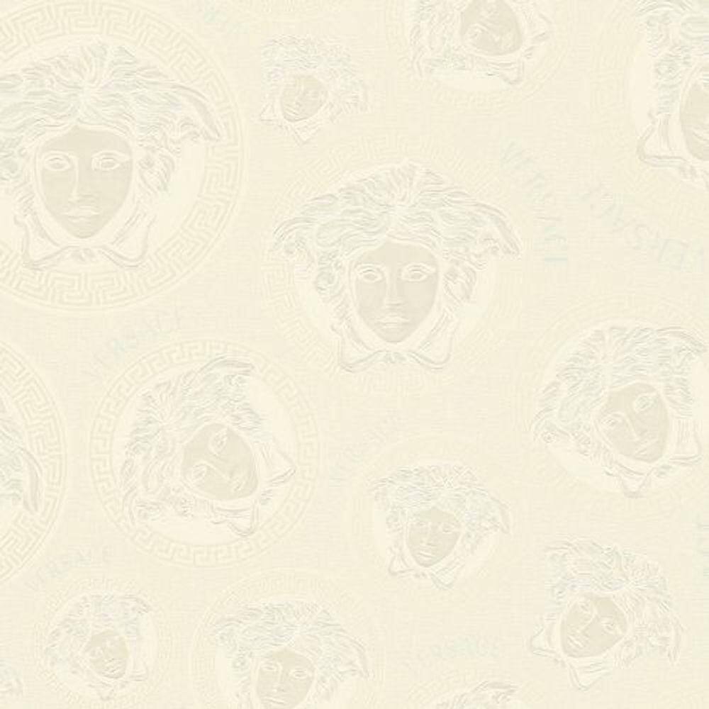 Papel De Parede Versace V Moderno Branco 386116