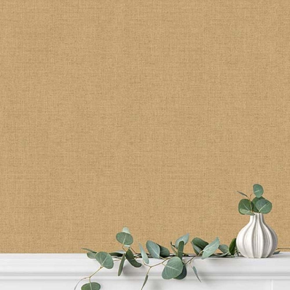 Papel De Parede Lille Aspecto Têxtil Amarelo 55102