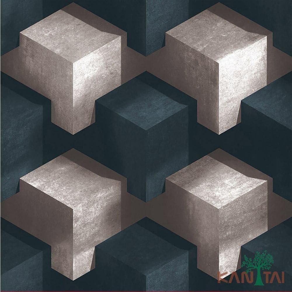 Papel De Parede Stone Age 1 Cubos 3d Sn600402r