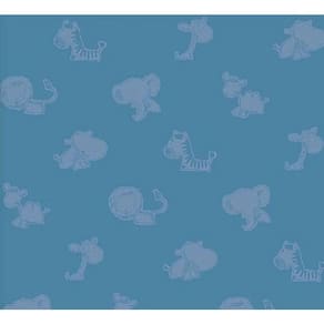 Papel De Parede Safari Friends Infantil Azul Sf6226