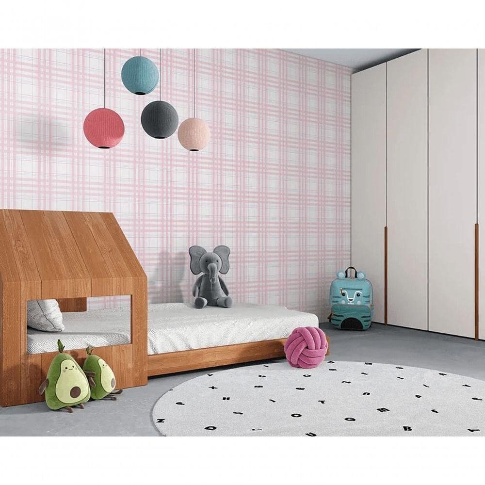 Papel De Parede Sonhos Xadrex Rosa 4240 Papel De Parede Sonhos 4240