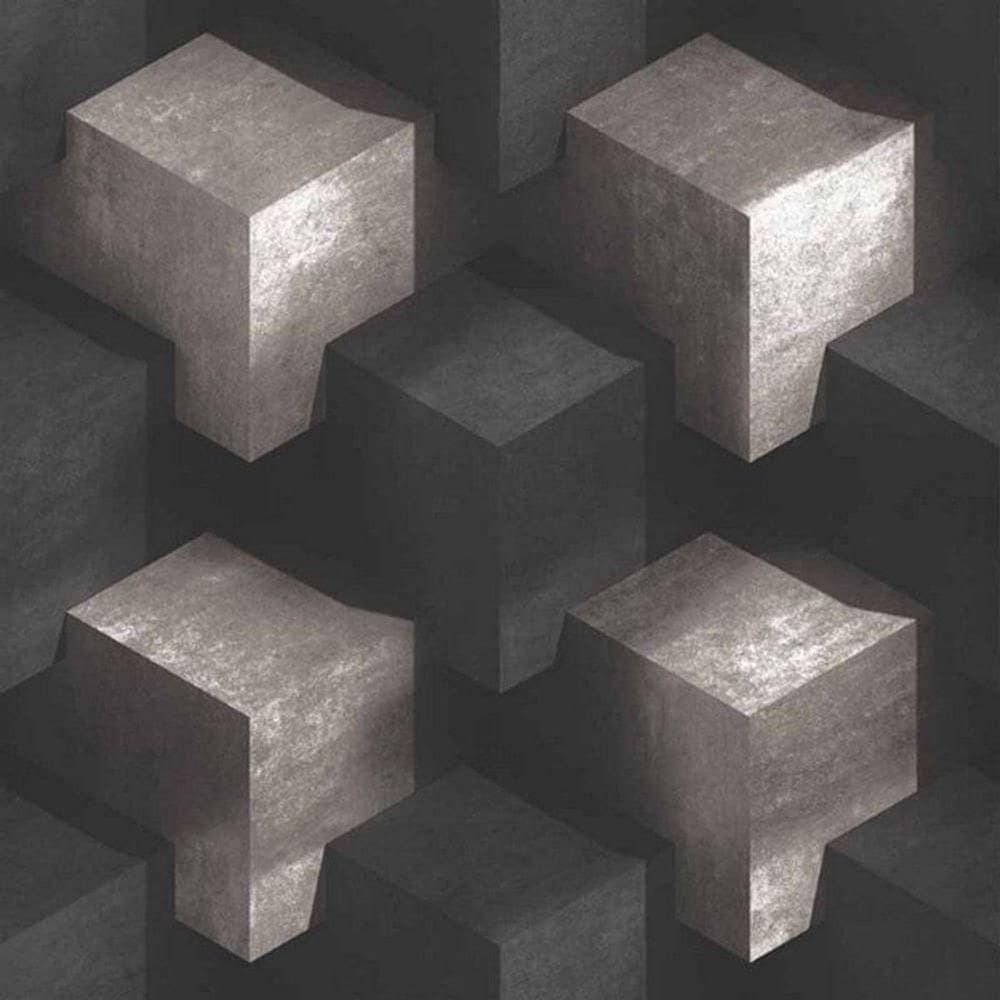 Papel De Parede Stone Age 1 Cubos 3d Sn600403r