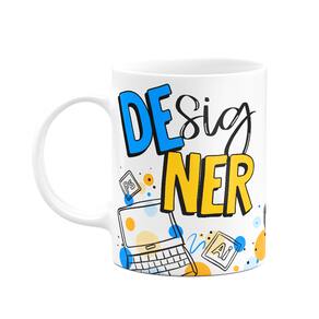 Caneca profissões - Designer - 325ml branca