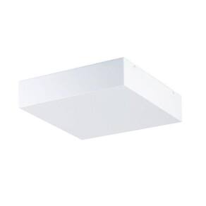 Luminária Plafon De Sobrepor Quadrado Acrílico 30x30 + Bulbo A60 11w Bq