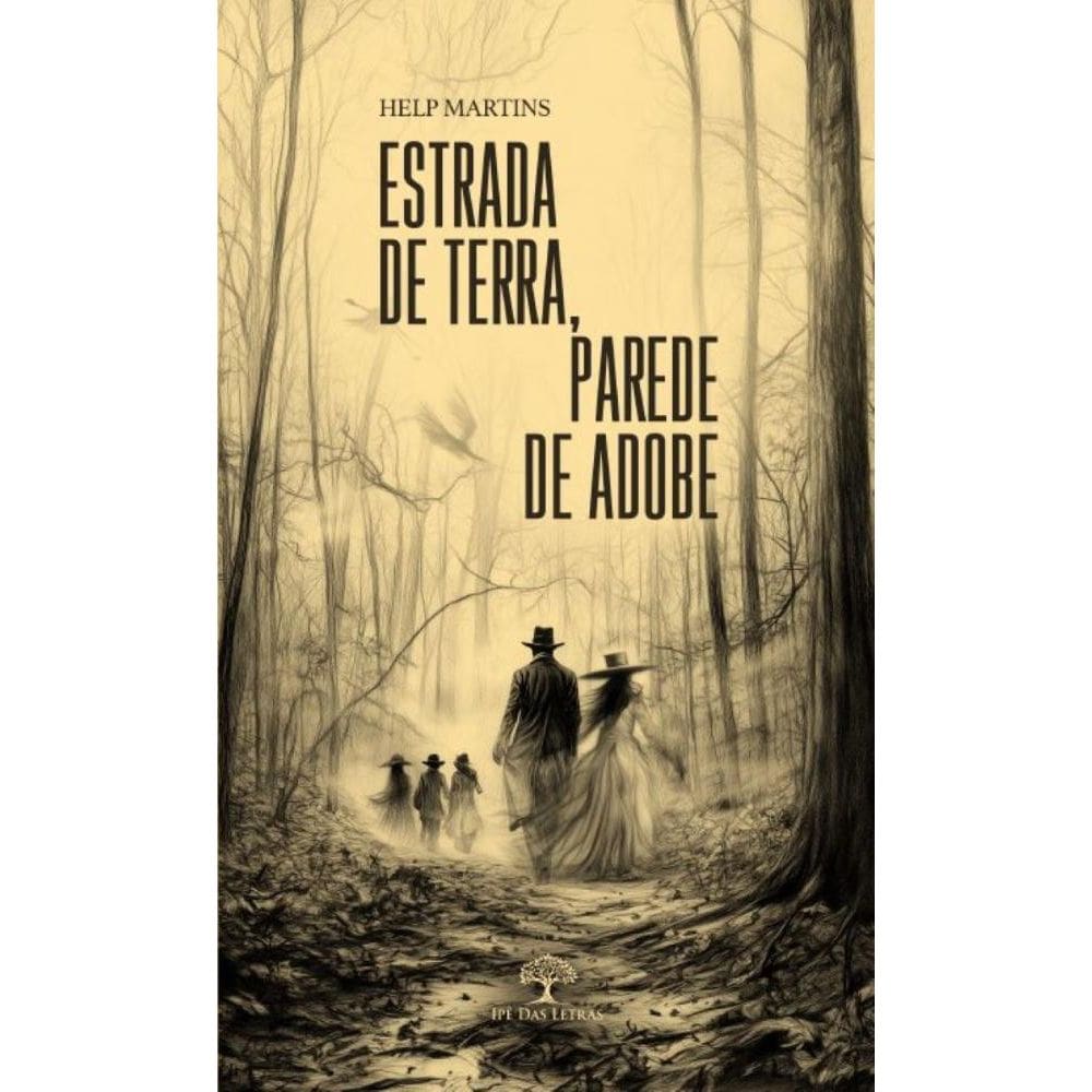 Estrada de terra, parede de adobe