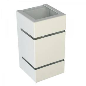 Arandela 2 Focos E 2 Frisos Retangular Soquete G9 il1803 Branco