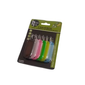 Chaveiros C/ Etiqueta De Identificação - Kit Com 6 Unidades