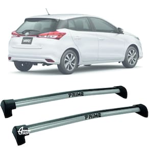 Rack Teto Aluminio Prime Toyota Yaris Hatch 18/ 26 Prata PR0