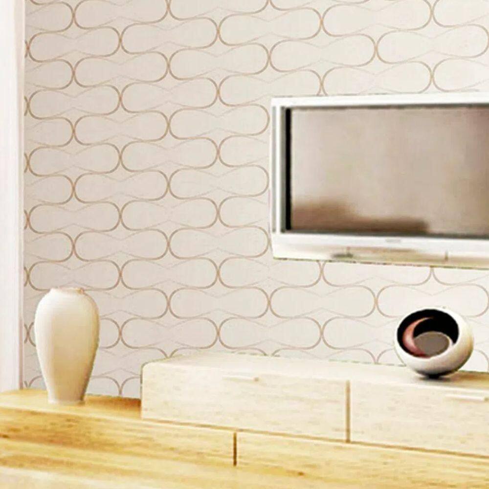 Papel De Parede Essencial Geométrico Bege Ess1014