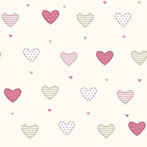 Papel De Parede Fofura Baby Corações Rosa Ff4057