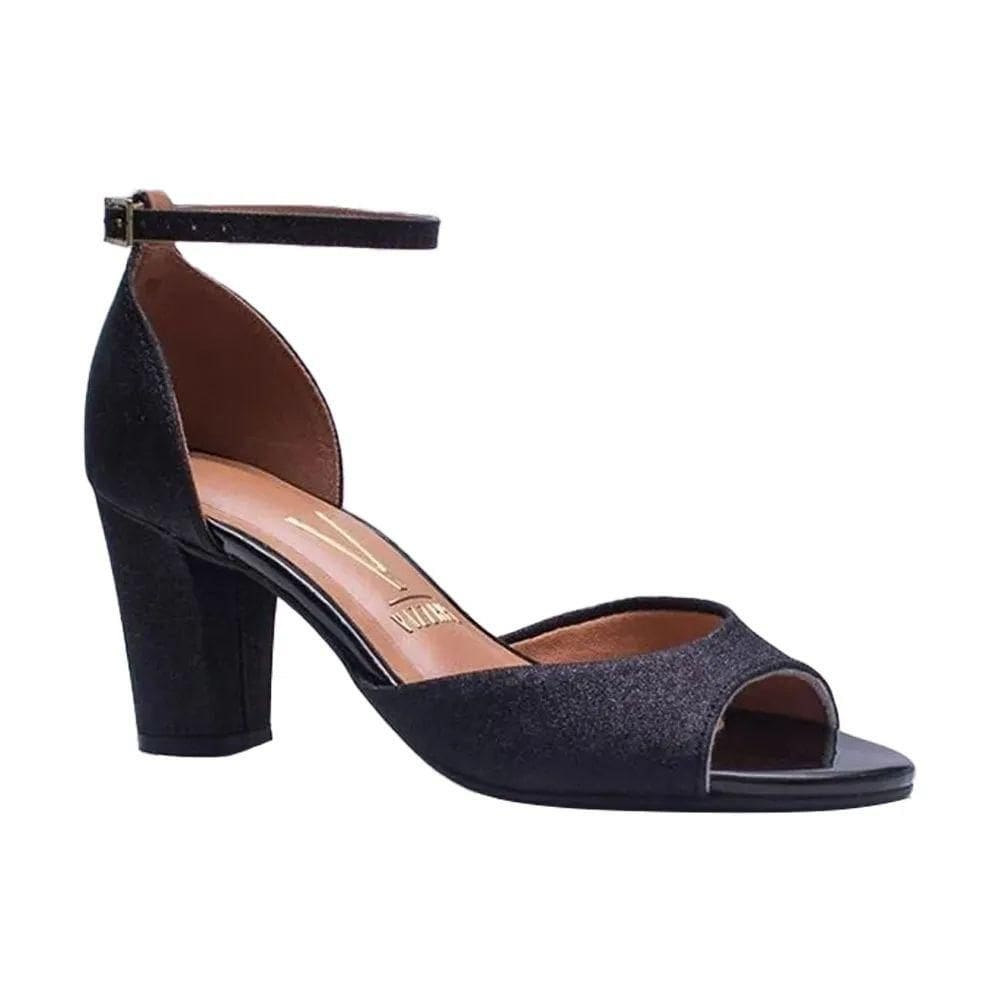 Sandália Feminina Vizzano Glitter Salto Blocado