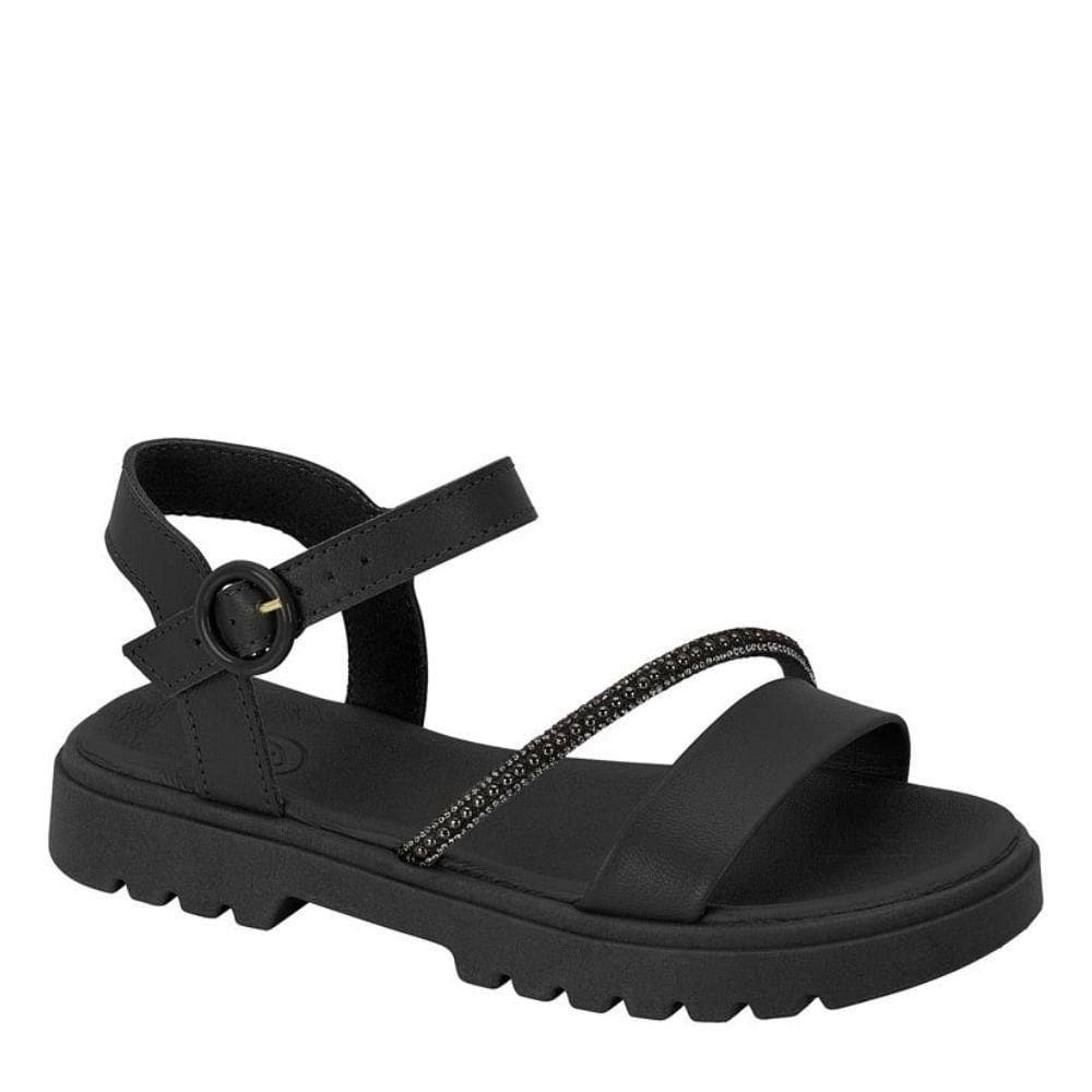 Sandália Infantil Menina Molekinha Papete Tira Brilhante