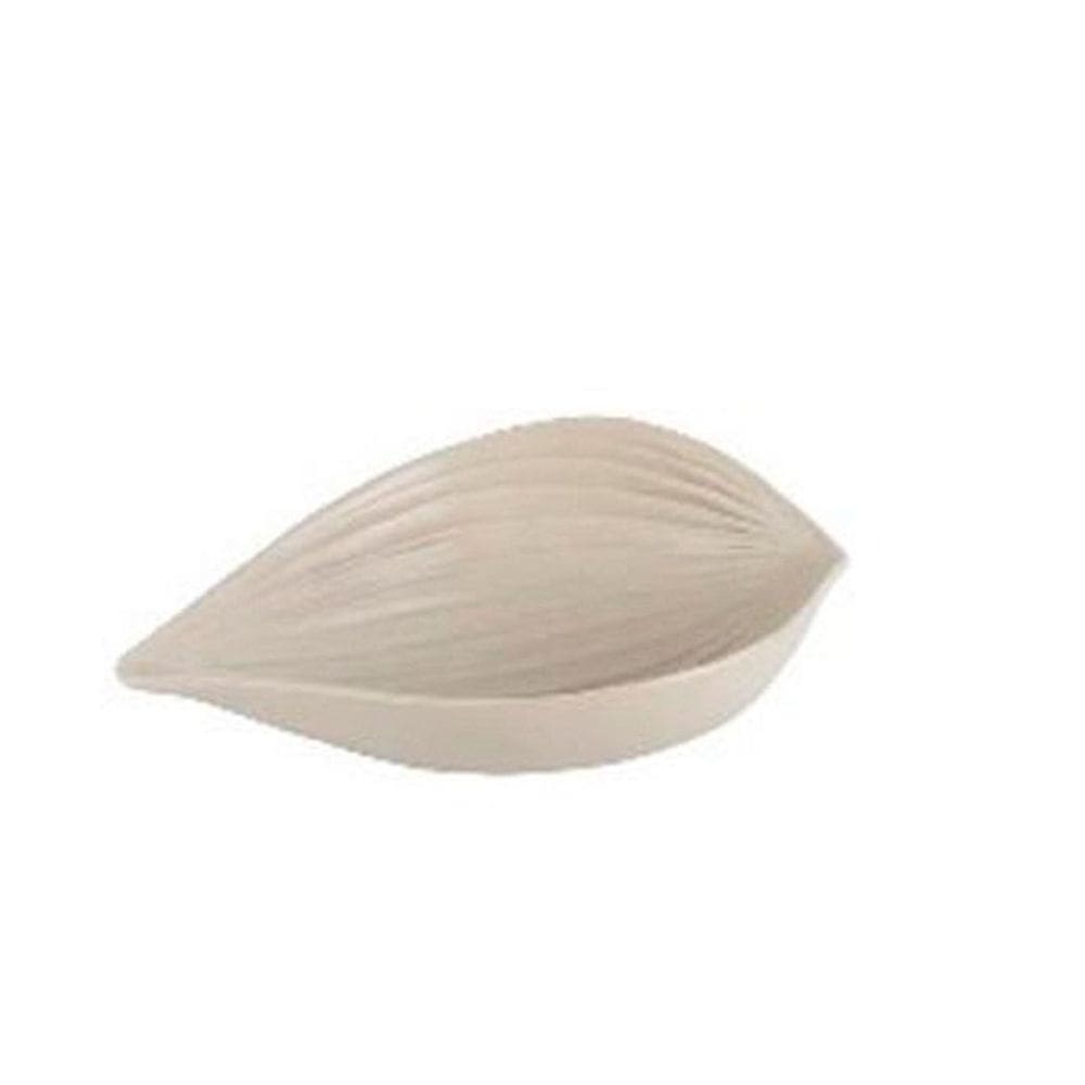 Objeto Decoração Shell Creme 25X6X15Cm Cerâmica