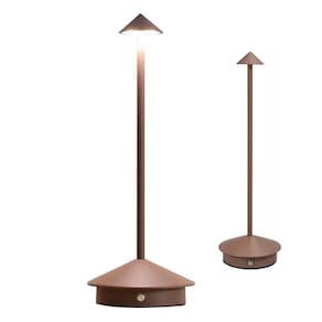 Luminaria de Mesa LED Abajur 3 Tons Controle de Intensidade Bateria Recarregavel USB Touch Estudo Home Office Cabeceira Decorativo