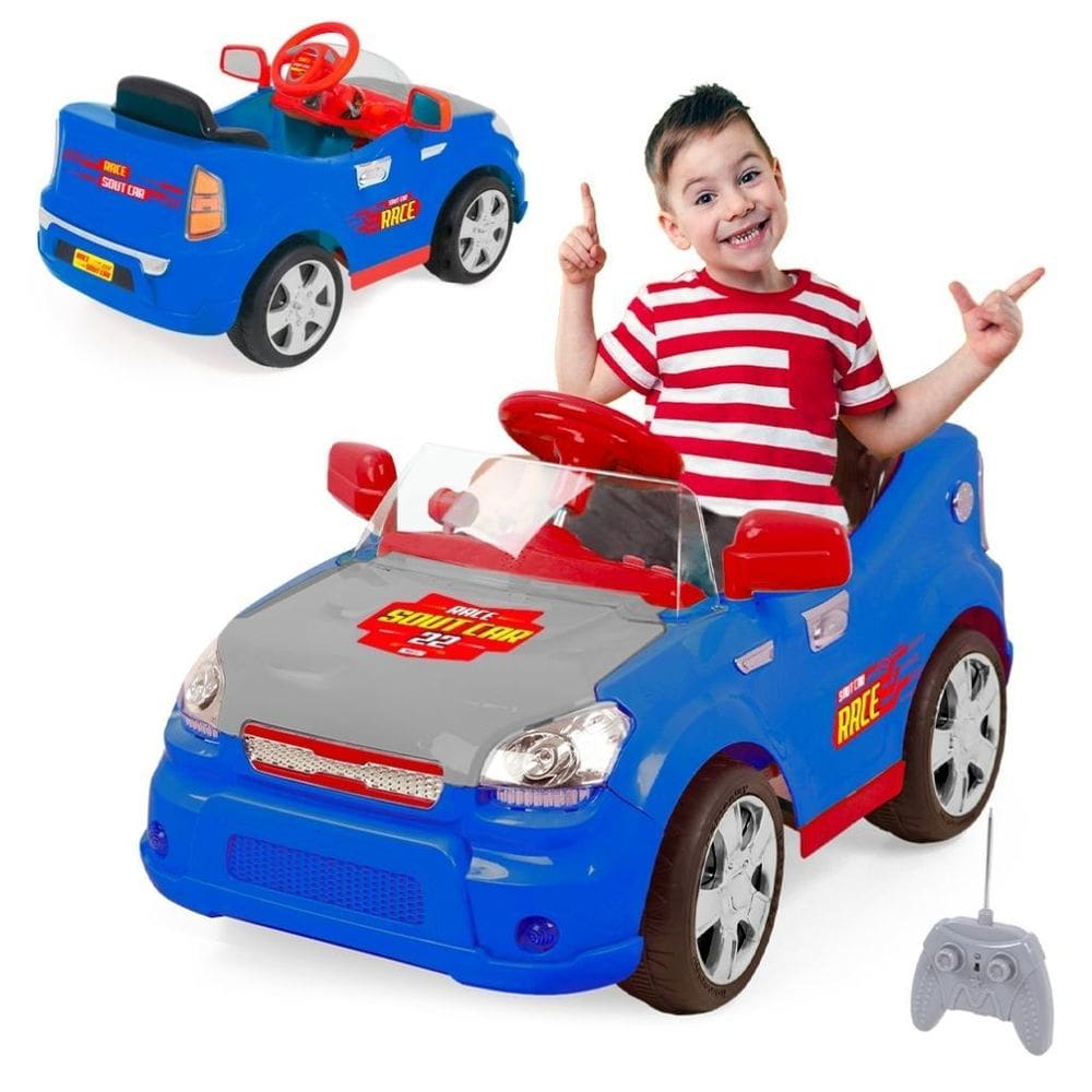 Carro Elétrico Infantil Homeplay Sout Car Race Azul