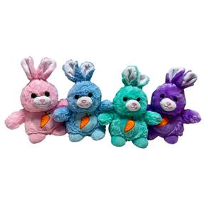 Kit 4 Coelho De Pelucia Cesta Fofo Colorido Para Pascoa - 25cm