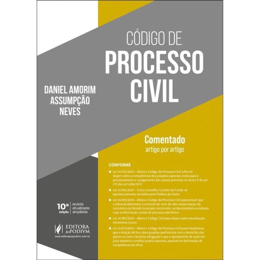 Código De Processo Civil Comentado - 2025