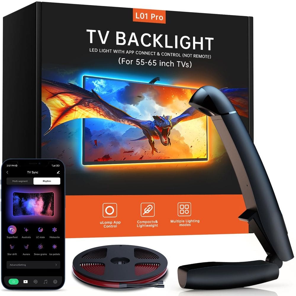 Luz de fundo LED de TV FFJ de 14,7 pés para tela de 55 a 65 polegadas com sensor