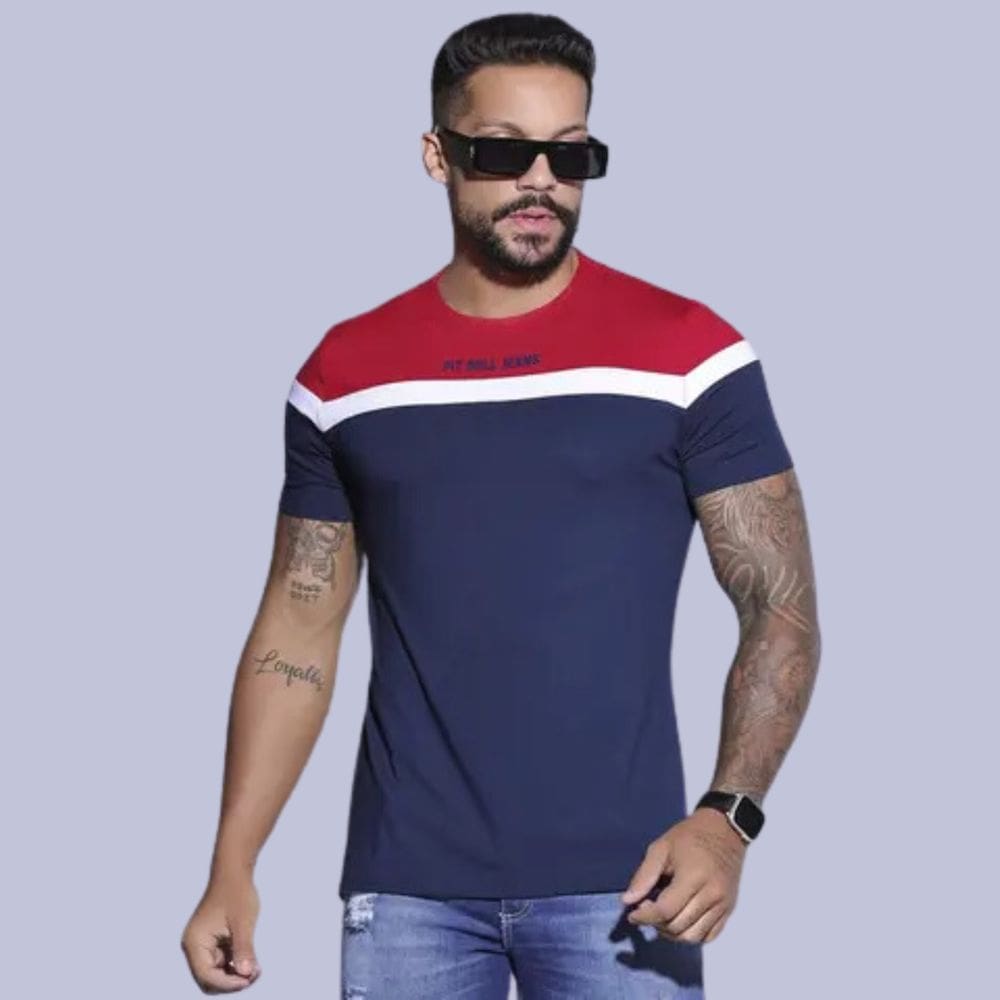 Camiseta Masculina Colors Slim Lançamento Pit Bull 84339