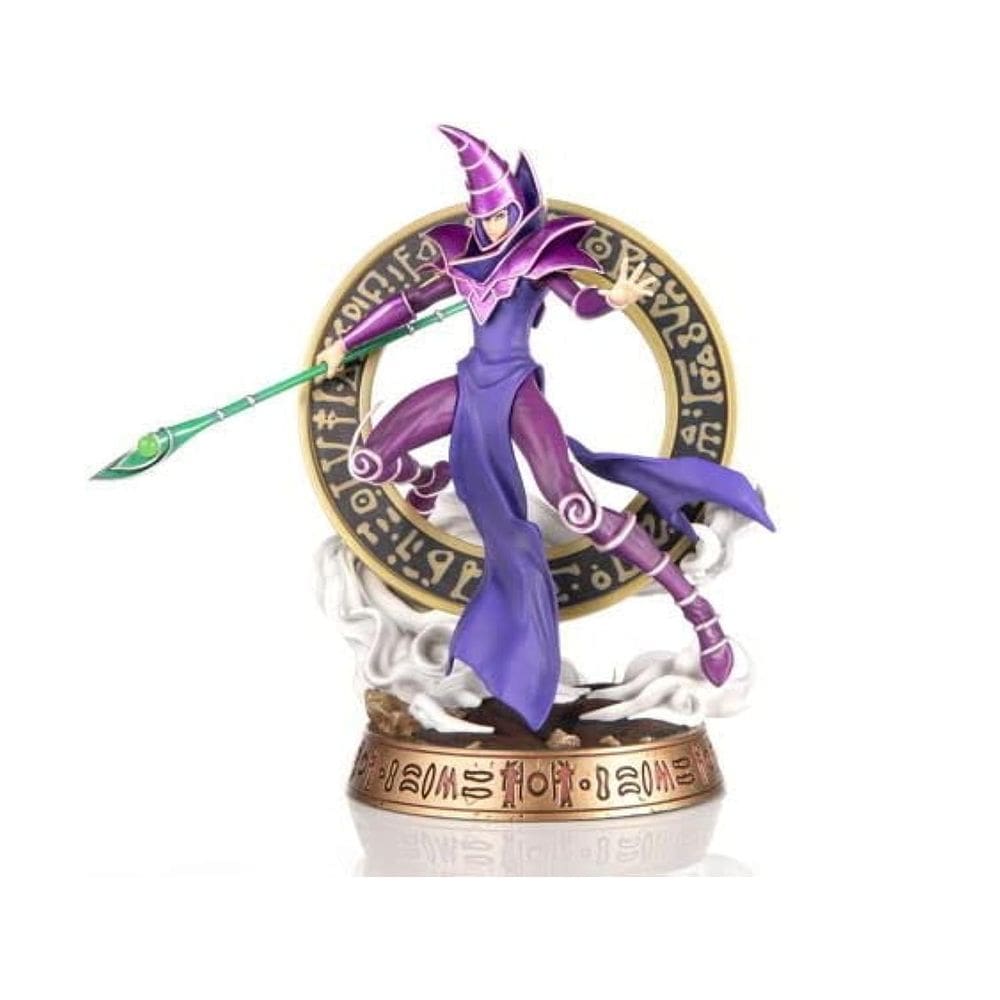 As primeiras 4 figuras da estátua Yu-Gi-Oh! Dark Magician Purple 30,48 cm