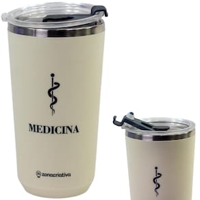 Copo Medicina Profissão Medico Medica Térmico Quente Gelado 500ml Com Tampa