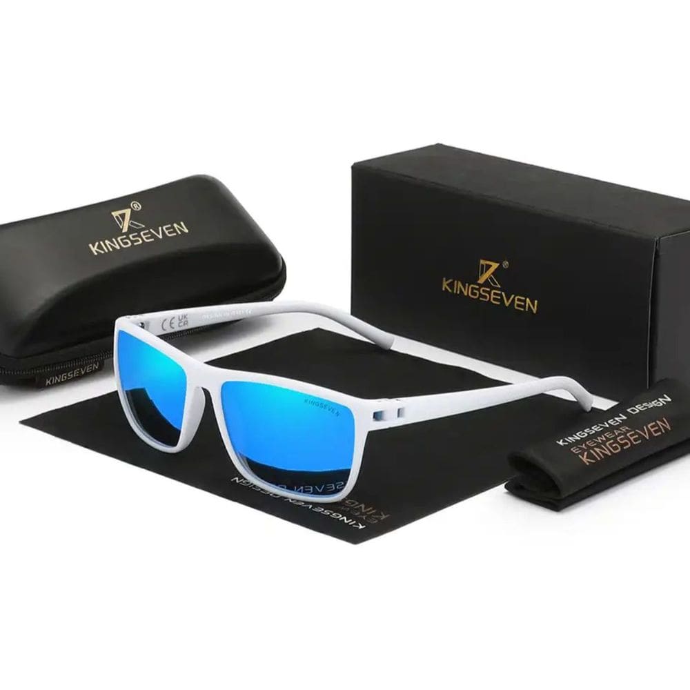 Óculos De Sol Kingseven C13 Uv400 Polarizado White/blue
