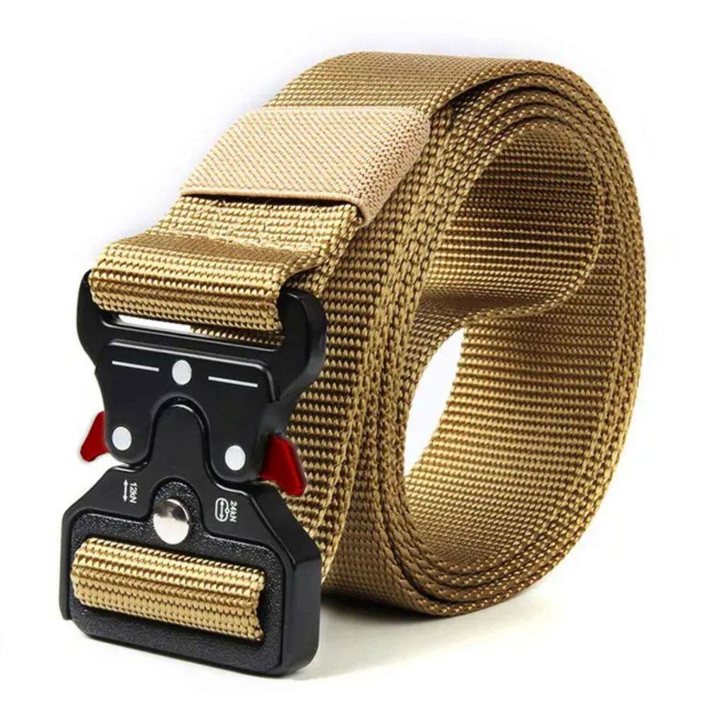 Cinto De Nylon Militar De Engate Rápido Bege