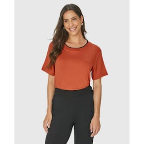 Blusa Manga Curta Feminina Moletinho Viscose Malwee R.114189