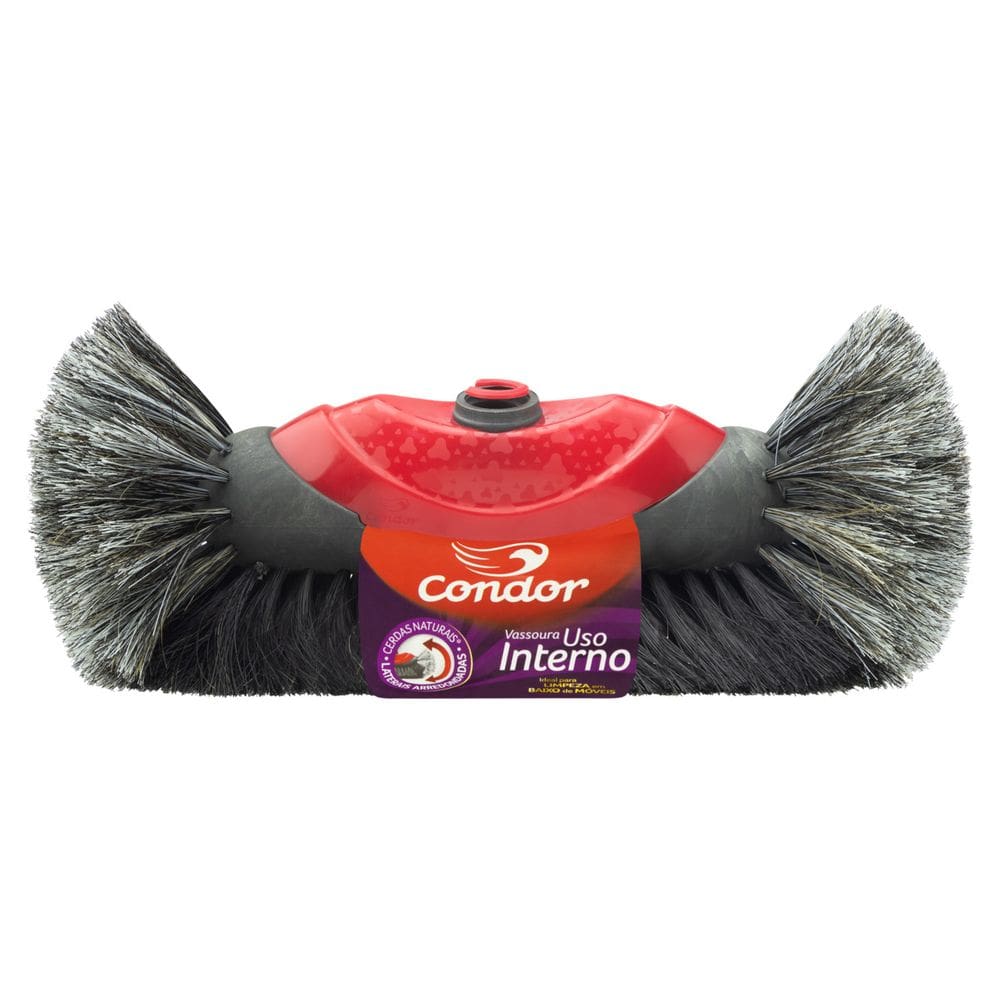 Vassoura Cerdas Naturais Com Cabo Interna Condor