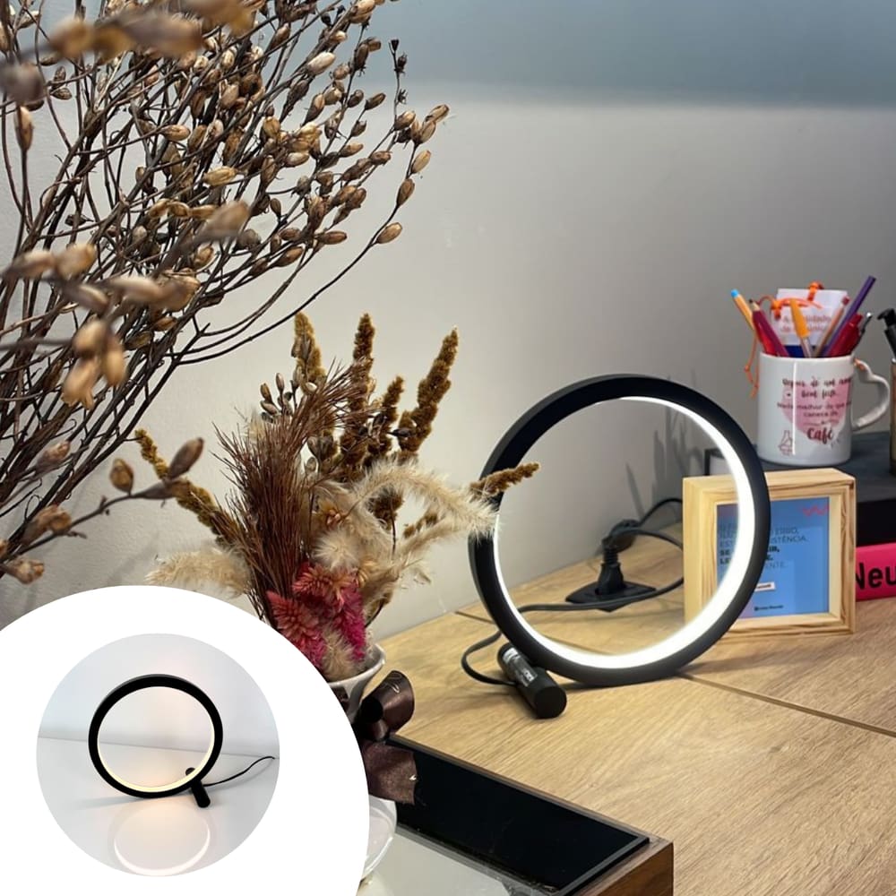 Abajur Circular 22cm LED 3000K 220V