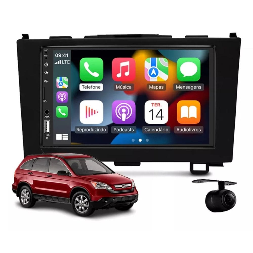 Kit Multimídia CRV 2007 / 2011 7 Pol CarPlay AndroidAuto - FirstOption 8100