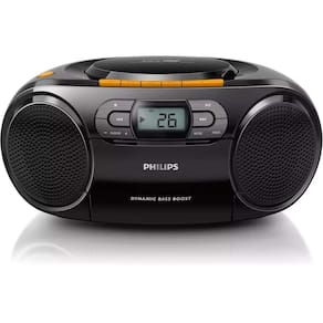 Leitor de CD portátil Boombox Philips Leitor de fita cassete MP3