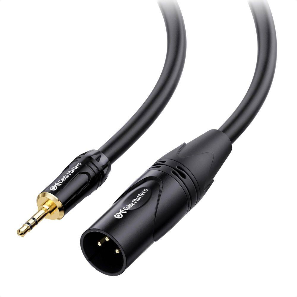 Cabo de 3,5 mm para XLR Cabo de 1,8 m macho para macho compatível com iPod