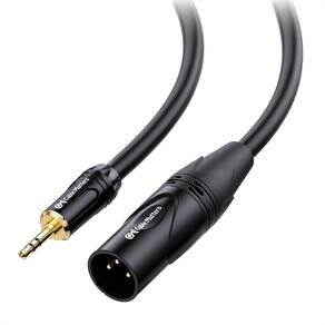 Cabo de 3,5 mm para XLR Cabo de 1,8 m macho para macho compatível com iPod