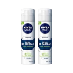 Espuma De Barbear Nivea 200Ml Sensitive - Kit C/2Un
