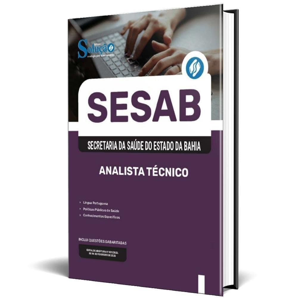 Apostila Sesab Temporários 2025 - Analista Técnico