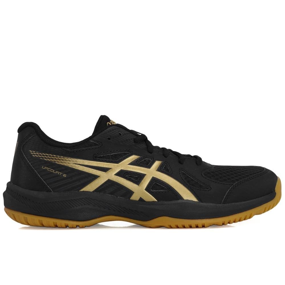 Tênis Asics Upcourt 6 - Preto e Dourado