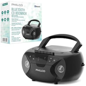 Leitor de CD portátil Boombox Leitor de cassetes Combo Philco