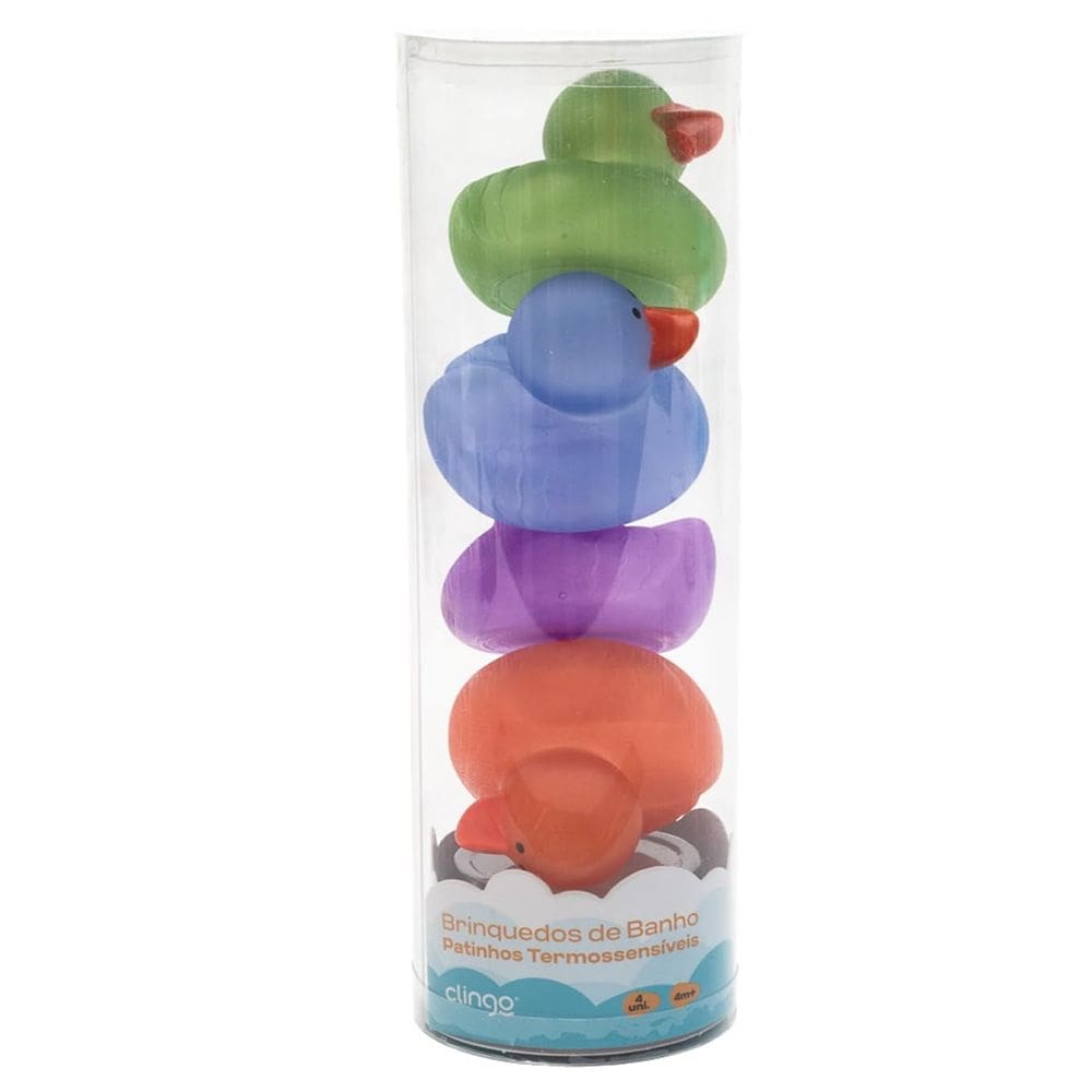Brinquedos de Banho Patinhos Termossensíveis +4m 4und Clingo