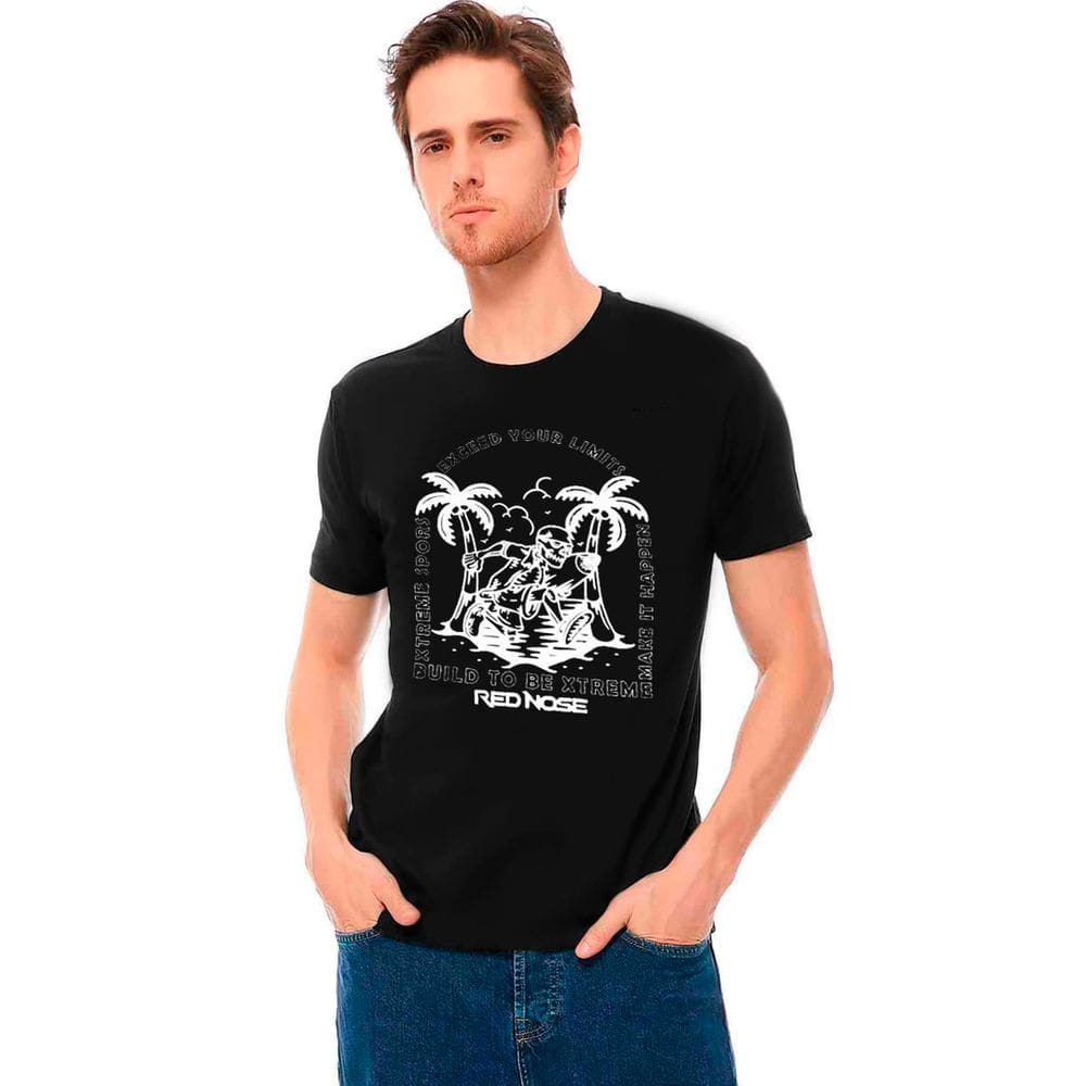 Camiseta Masculina Red Nose Caveira