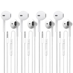 Fones de ouvido com fio CLIPSUN, pacote com 4, estéreo HiFi com microfone e controle de volume
