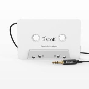 Adaptador de cassete para auxiliar Elook Car Cassette Adaptador auxiliar branco