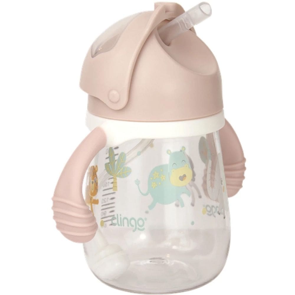 Copo Tritan Canudo 240ml +6m Safari Clingo