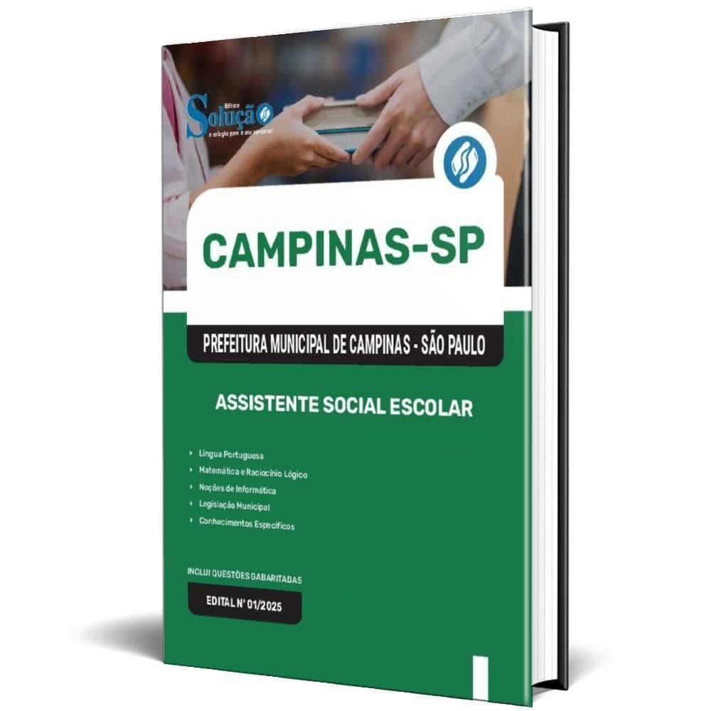 Apostila Prefeitura Campinas Sp 2025 Assistente Social