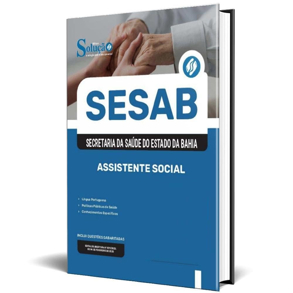 Apostila Sesab Temporários 2025 - Assistente Social
