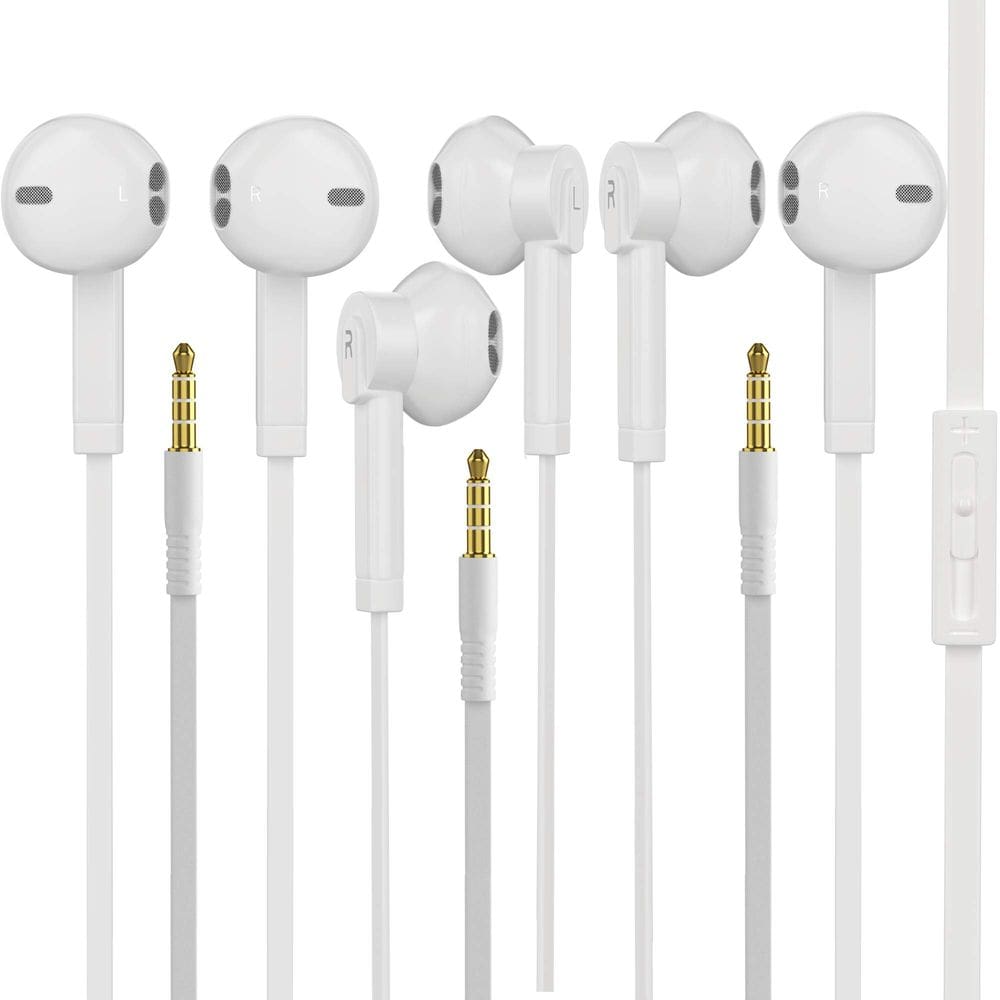 Fones de ouvido Earbud Boost+ com controle remoto e microfone, pacote com 3