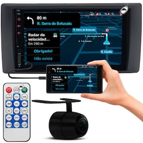 Multimidia 7" Polegadas S10 e Blazer Pitbull 2001 a 2011 Android Auto CarPlay + Câmera de Ré