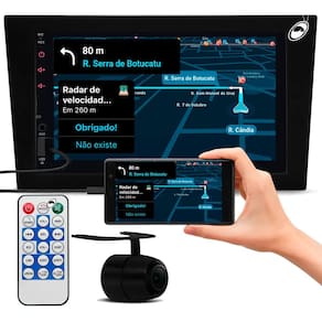 Multimídia Gm Corsa Montana Vectra Meriva Espelhamento Bluetooth USB SD Card + Moldura + Câmera Ré