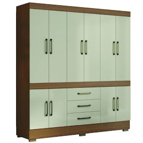 Guarda Roupas Casal 10 Portas 3 Gavetas Monaco Madeirado / Areia Aramóveis