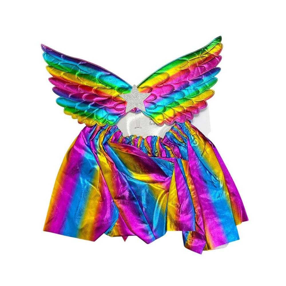 Kit Fantasia Infantil para Menina com Asas Coloridas
